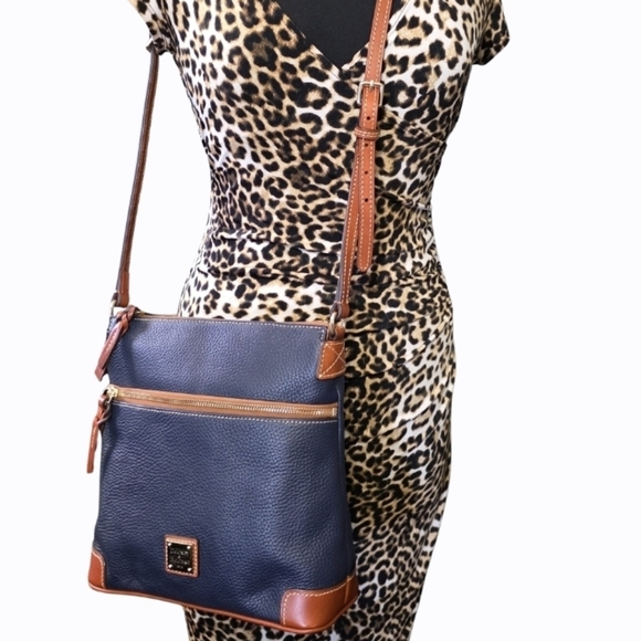 Dooney & Bourke Navy Pebble Leather Crossbody Bag - Picture 4 of 15